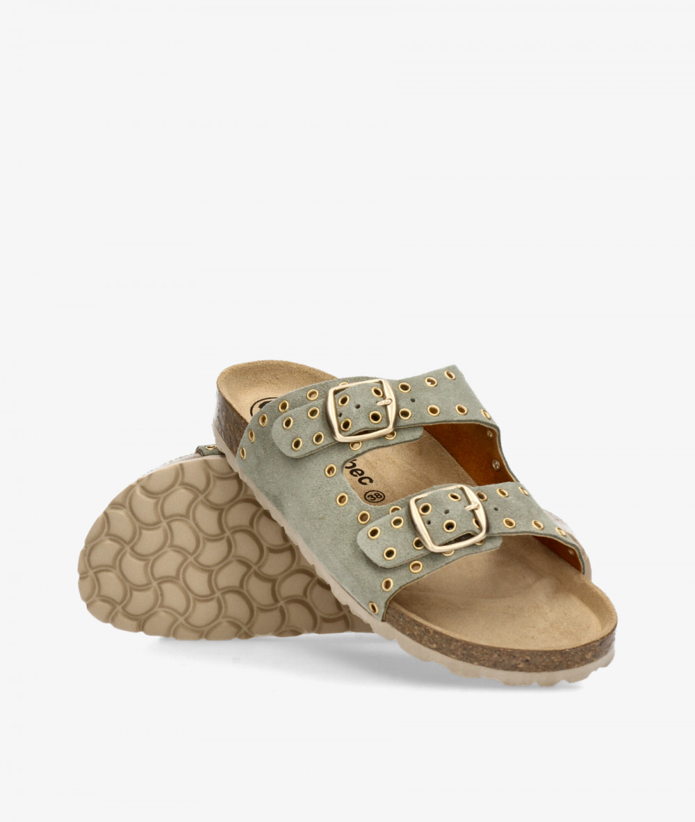 Sandalias Kénnebec  204015-OJ en serraje verde