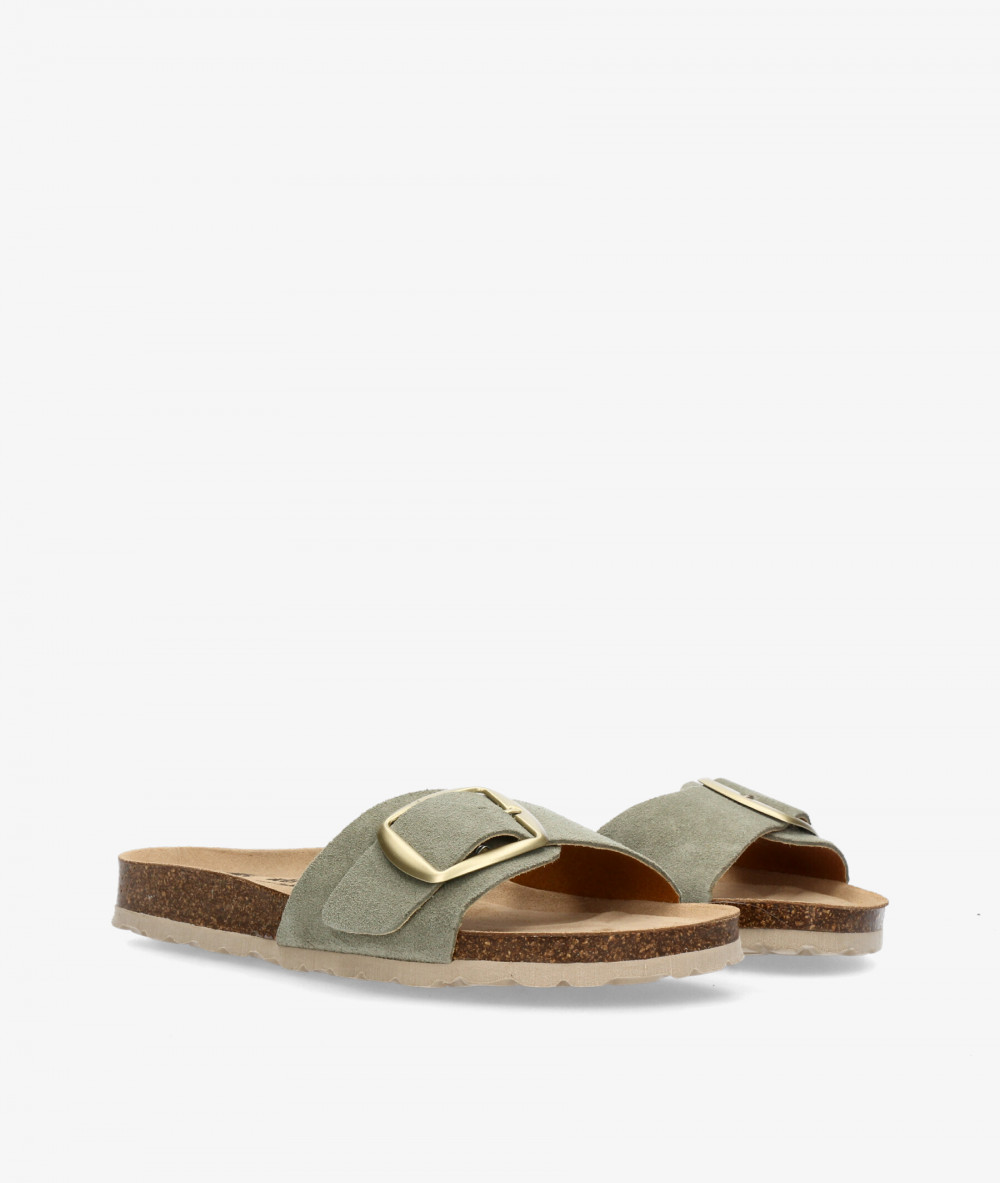 Sandalias Kénnebec  520001 en serraje verde