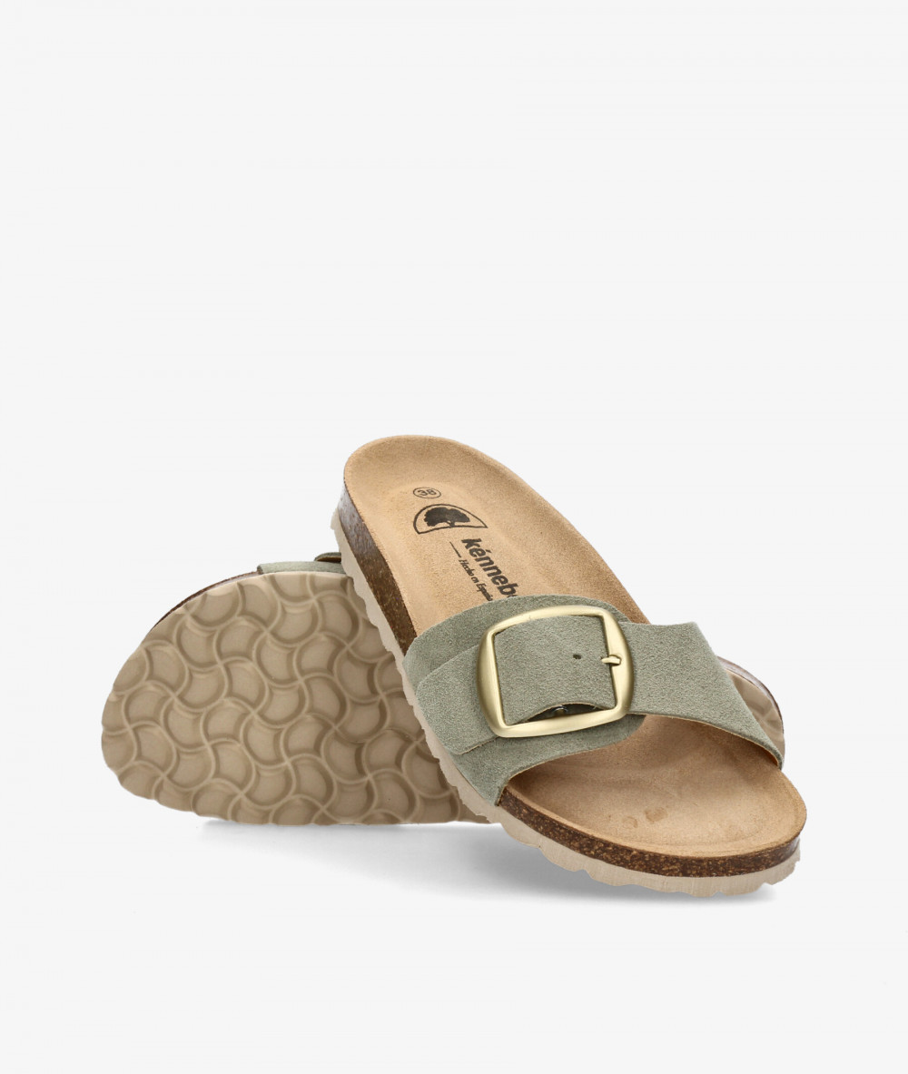 Sandalias Kénnebec  520001 en serraje verde