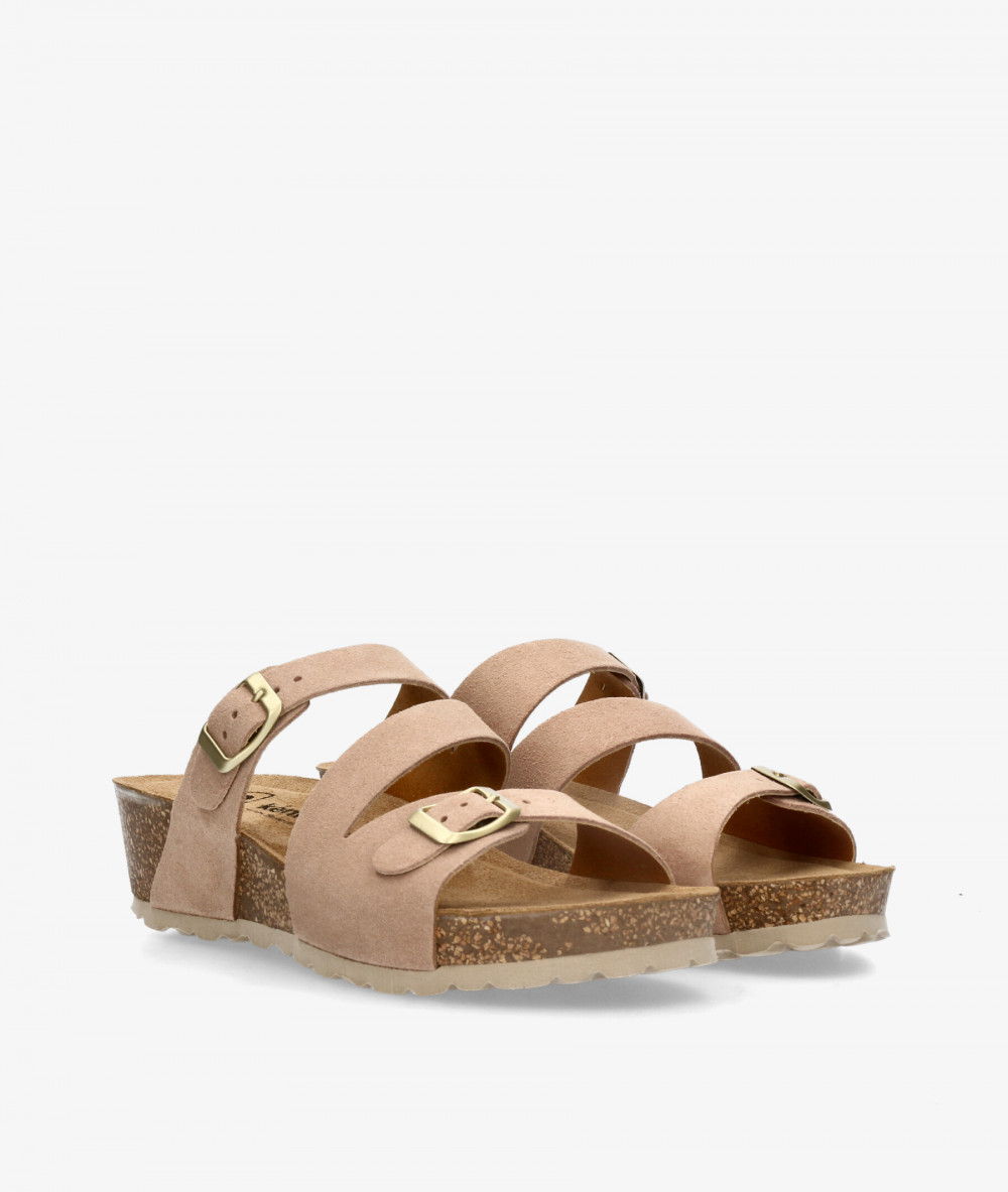 Sandalias Kénnebec  IB-017 en serraje nude