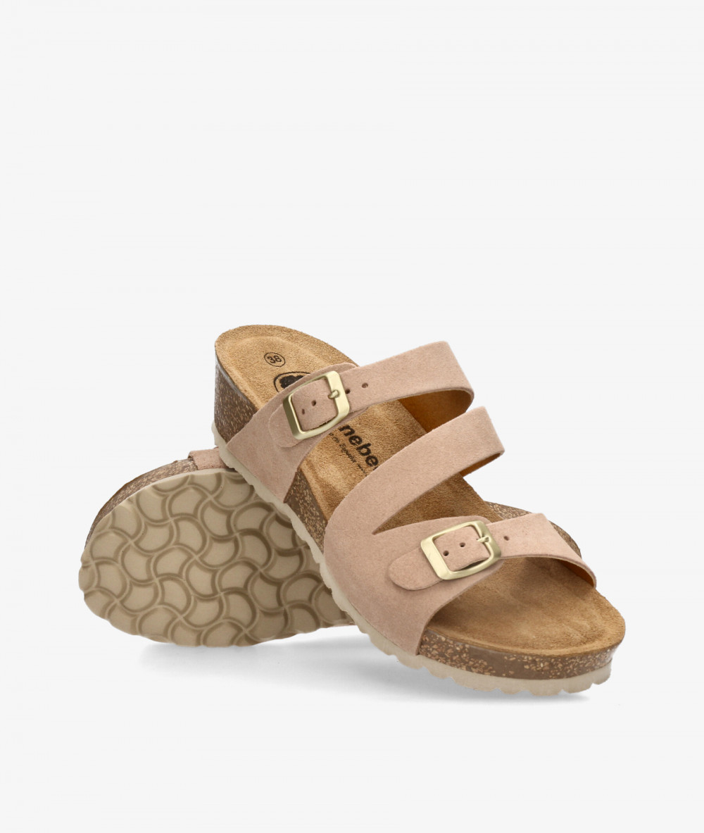 Sandalias Kénnebec  IB-017 en serraje nude