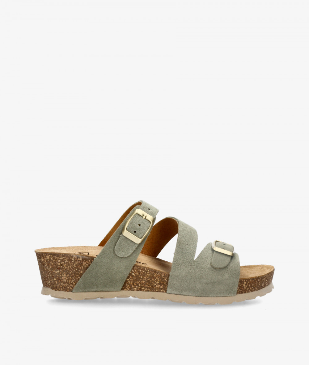 Sandalias Kénnebec  IB-017 en serraje verde