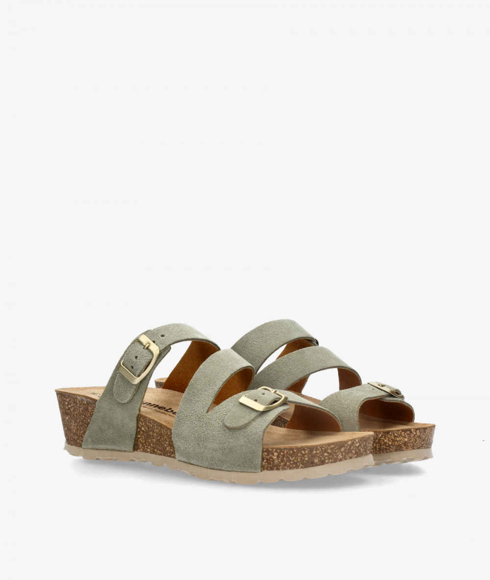 Sandalias Kénnebec  IB-017 en serraje verde