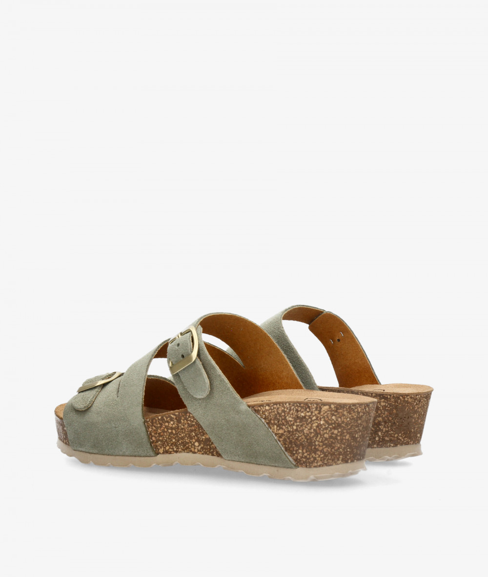 Sandalias Kénnebec  IB-017 en serraje verde