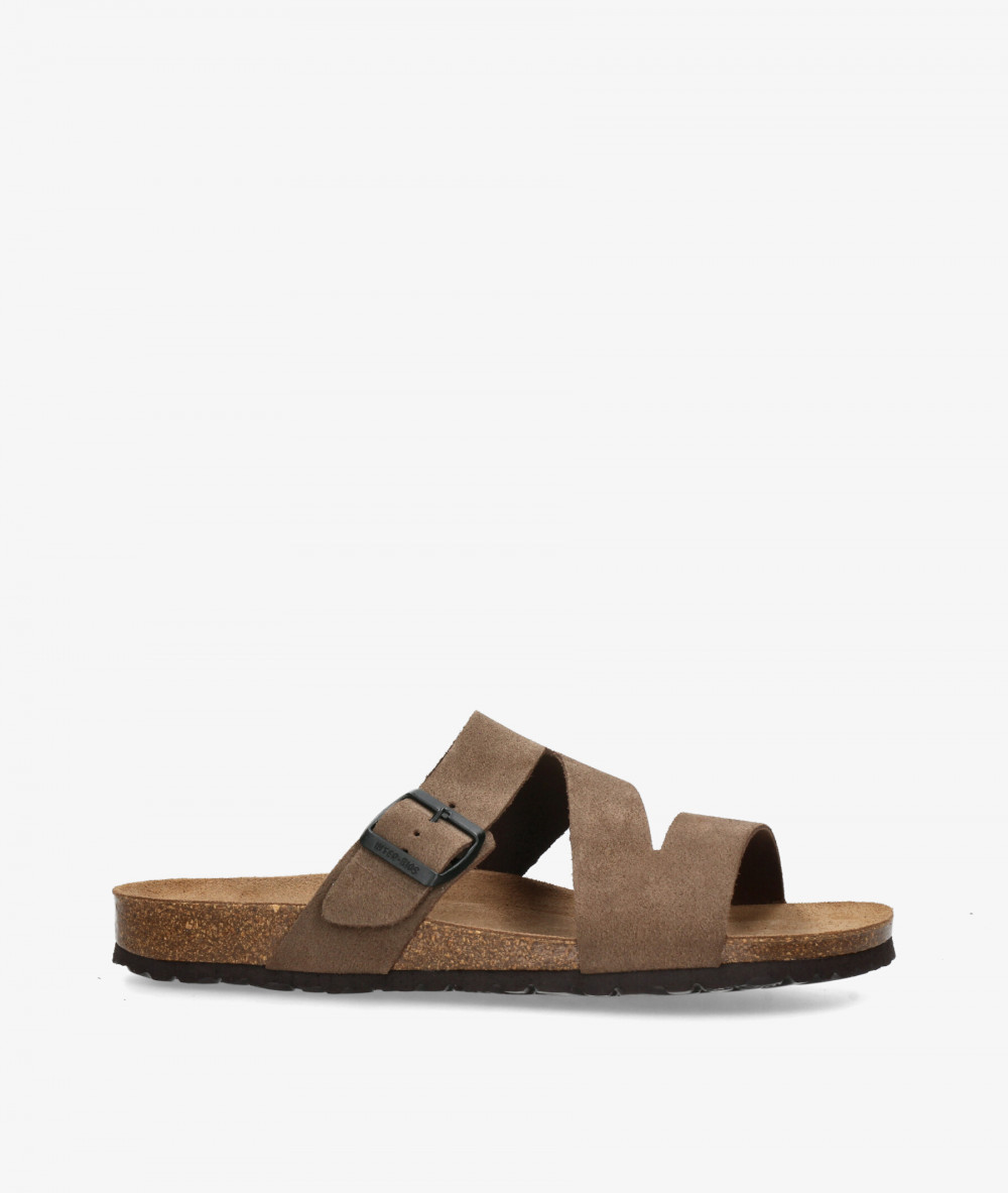 Sandalias pabloochoa.shoes  9553 en serraje taupe