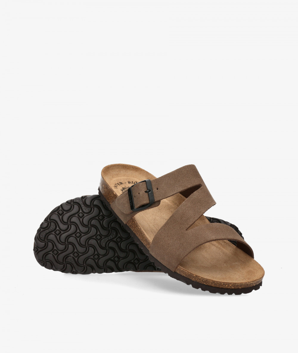 Sandalias pabloochoa.shoes  9553 en serraje taupe