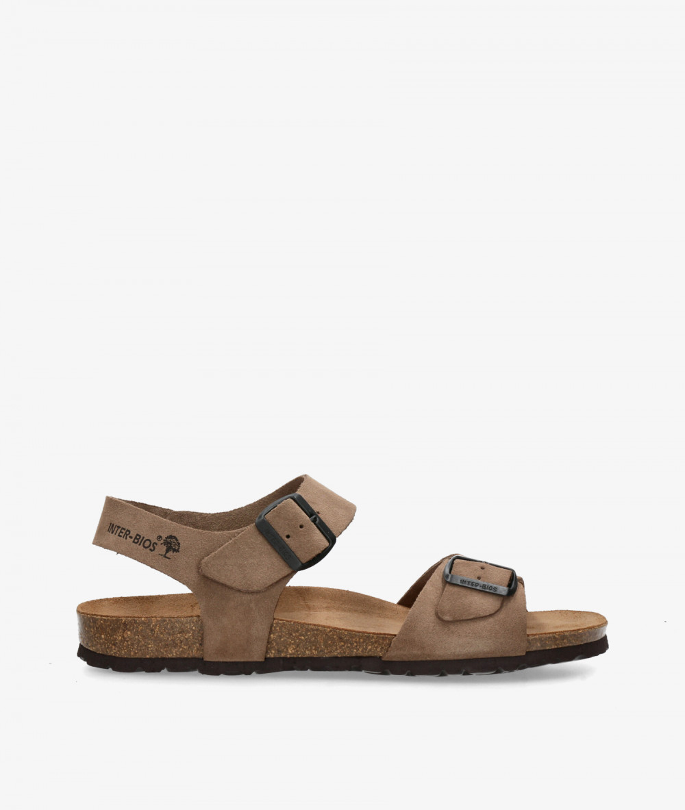 Sandalias pabloochoa.shoes  9569 en serraje taupe