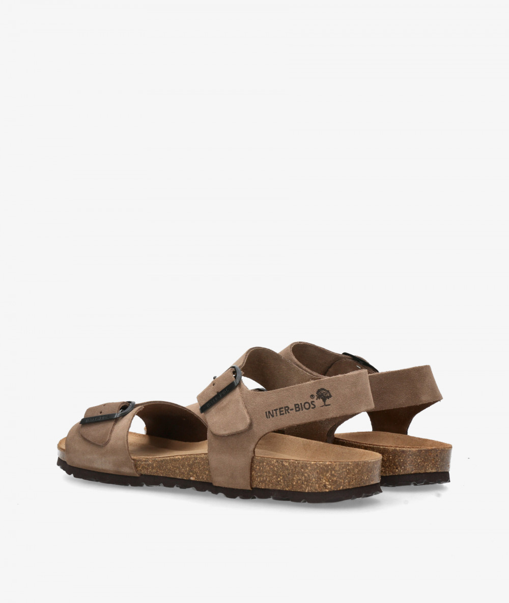 Sandalias pabloochoa.shoes  9569 en serraje taupe