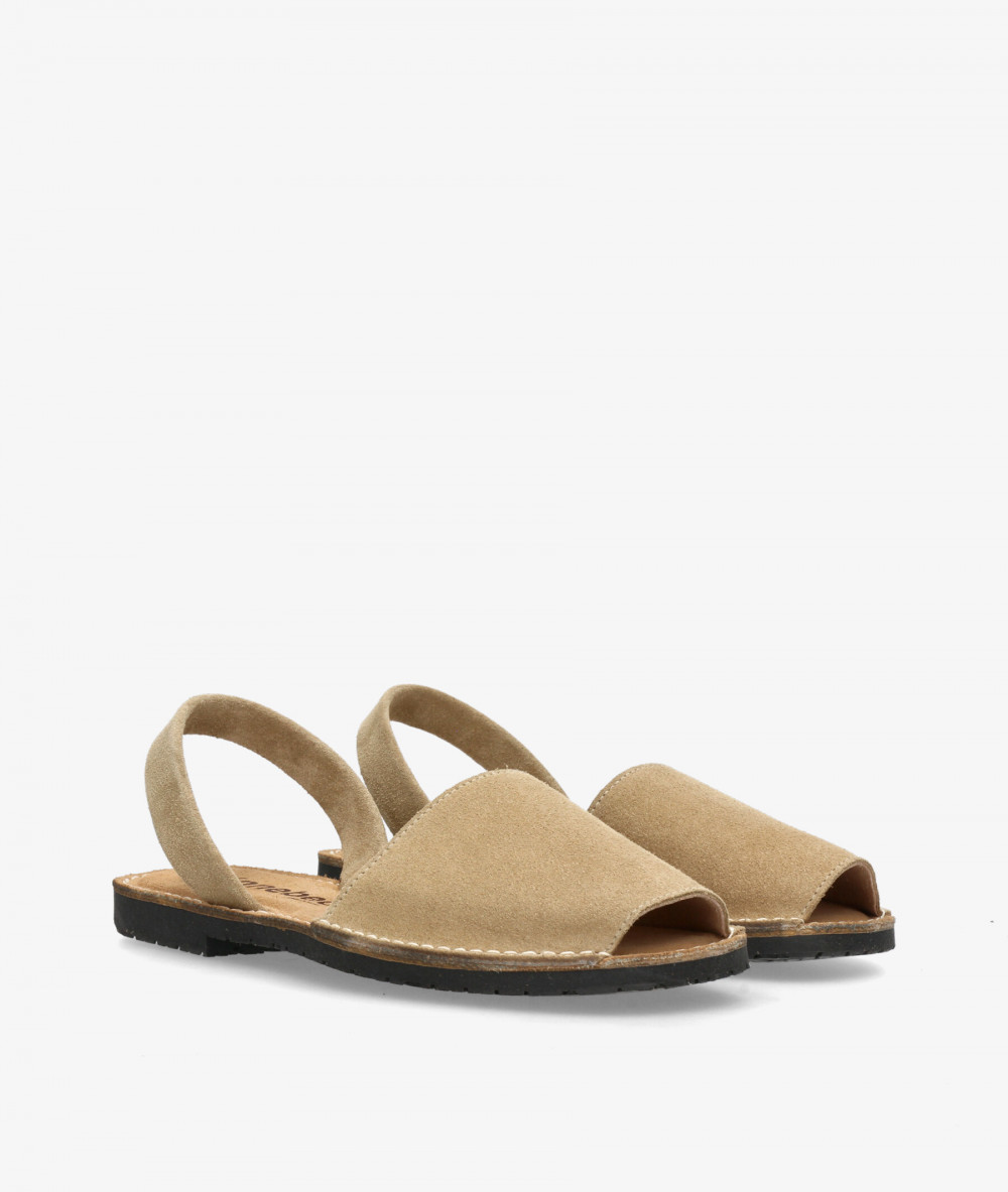 Sandalias Kénnebec  150 en serraje taupe