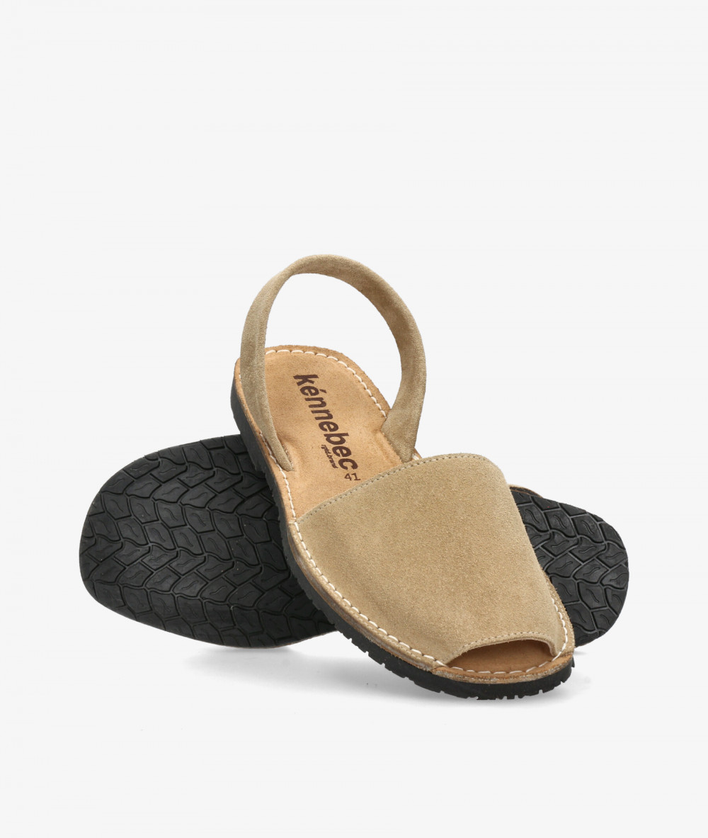 Sandalias Kénnebec  150 en serraje taupe