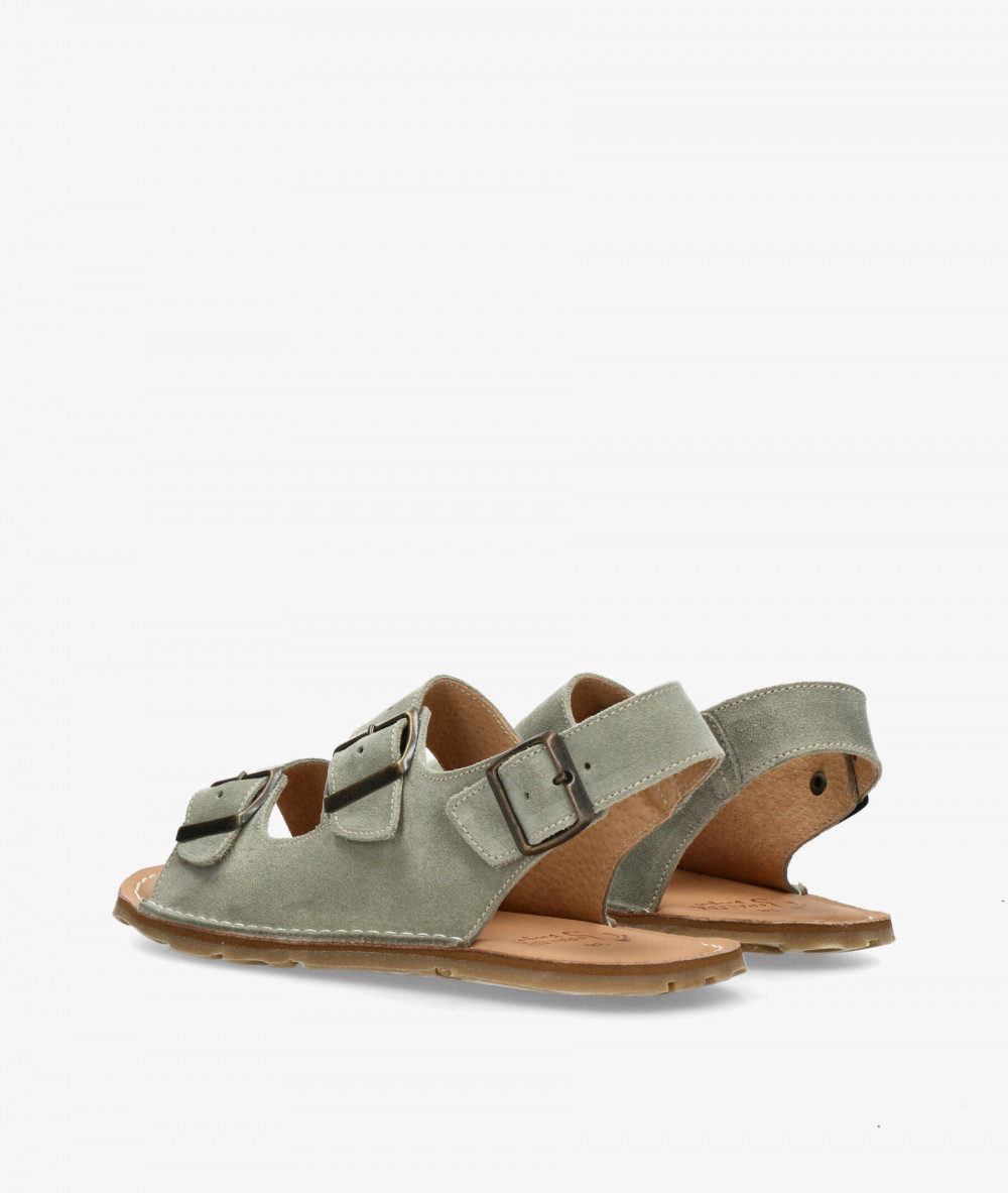 Sandalias FRAILERÁ LAMINE en serraje verde