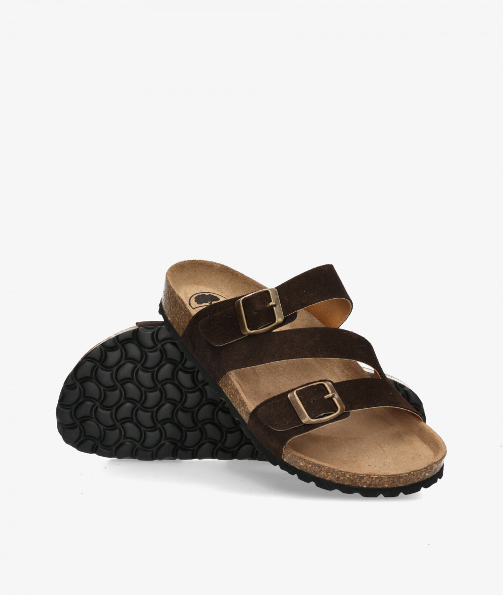 Sandalias Kénnebec  700006C en serraje marrón