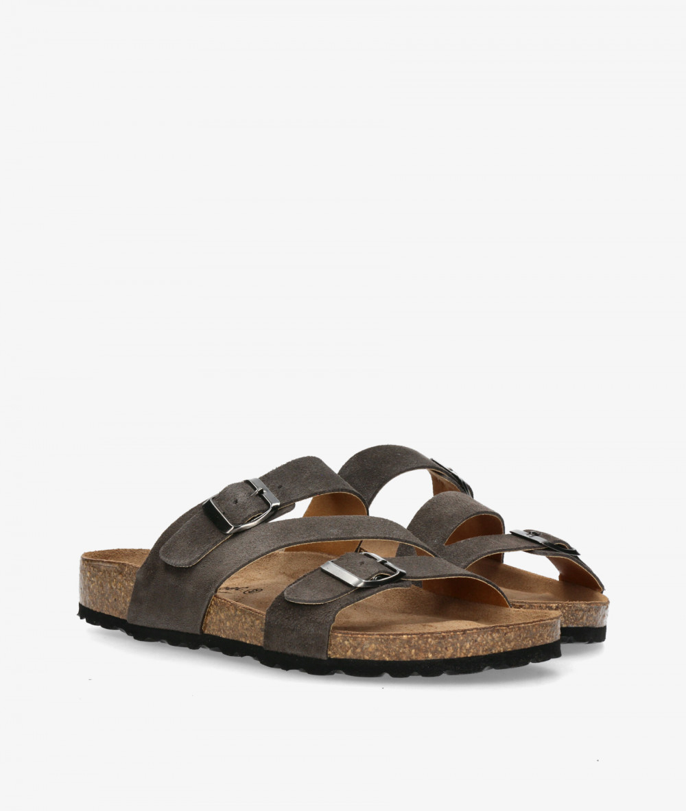 Sandalias Kénnebec  700006C en serraje gris