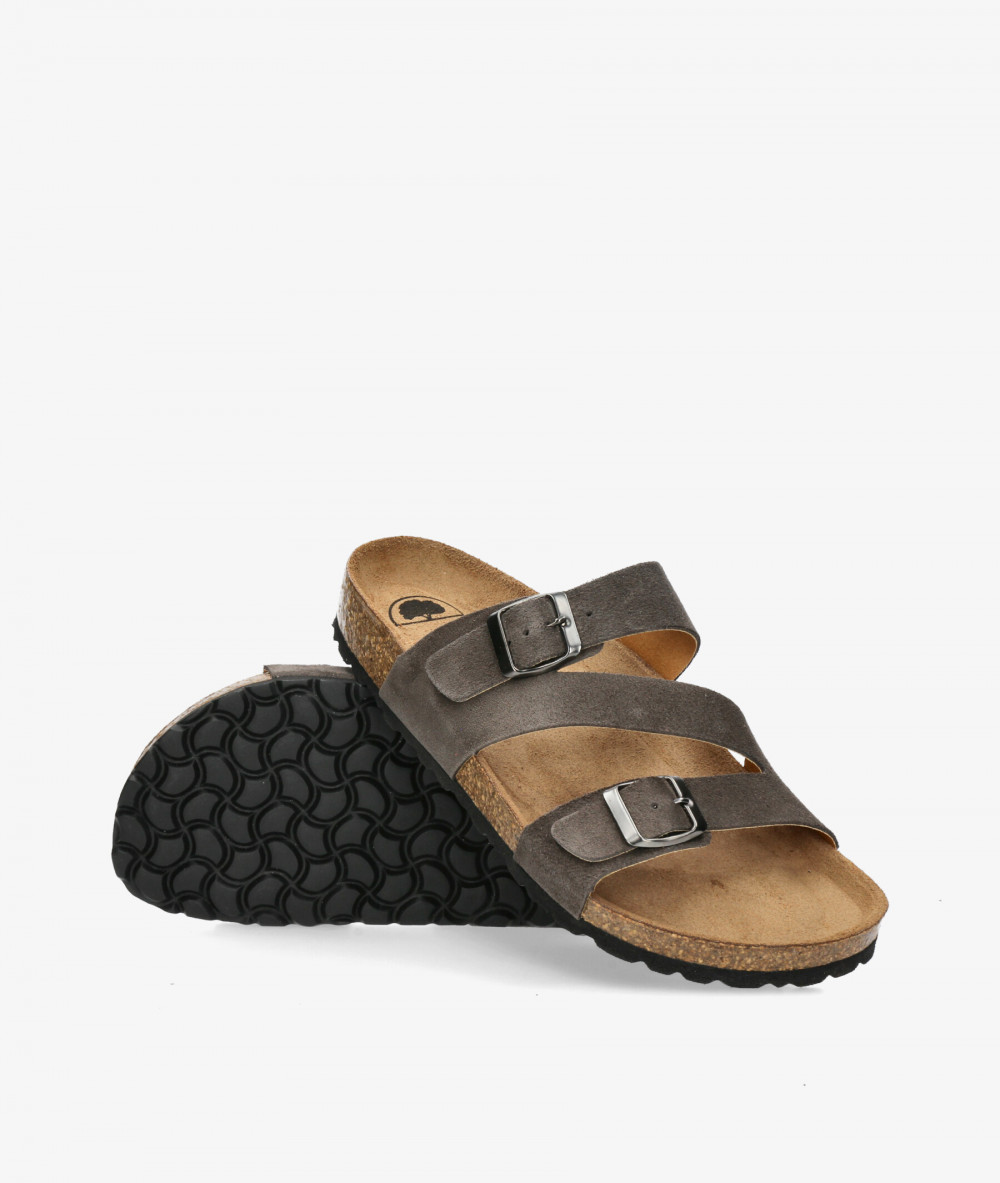 Sandalias Kénnebec  700006C en serraje gris