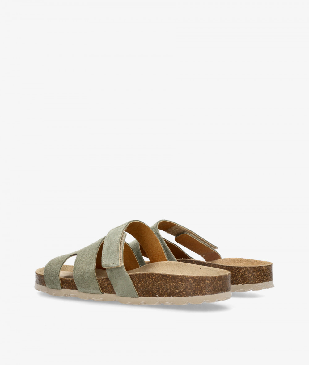 Sandalias bloom&you SOL en serraje verde