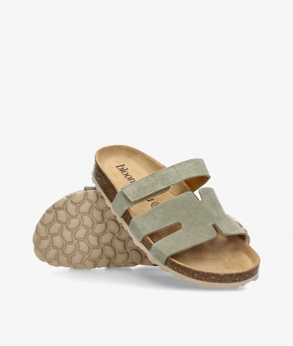 Sandalias bloom&you SOL en serraje verde
