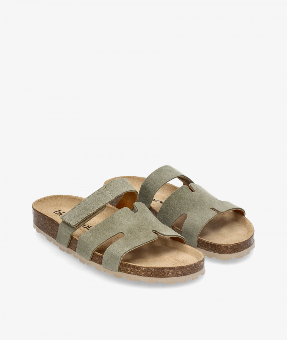 Sandalias bloom&you SOL en serraje verde