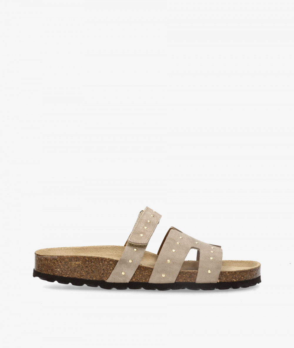 Sandalias bloom&you  SOL TACHAS en serraje piedra