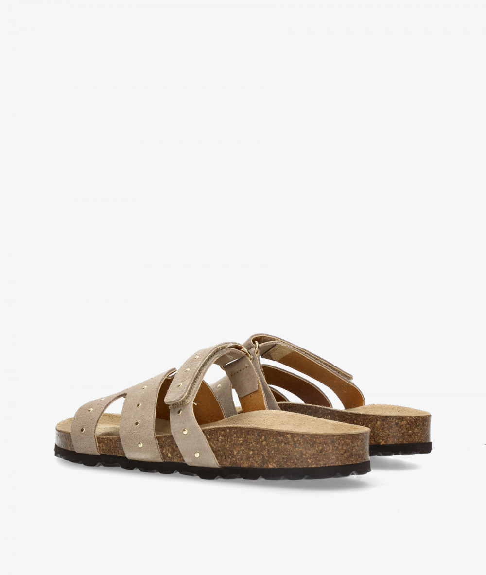 Sandalias bloom&you  SOL TACHAS en serraje piedra
