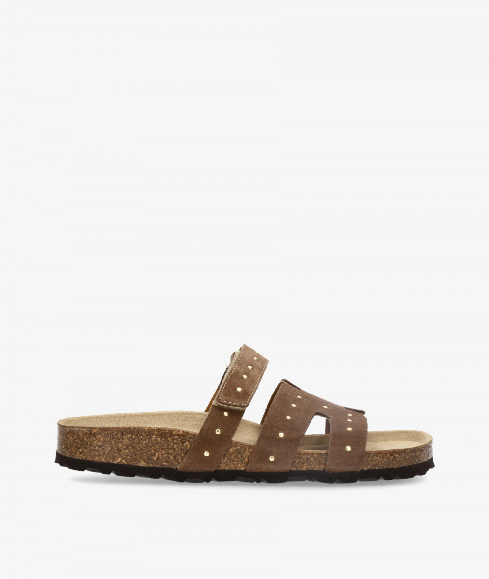 Sandalias bloom&you  SOL TACHAS en serraje marrón
