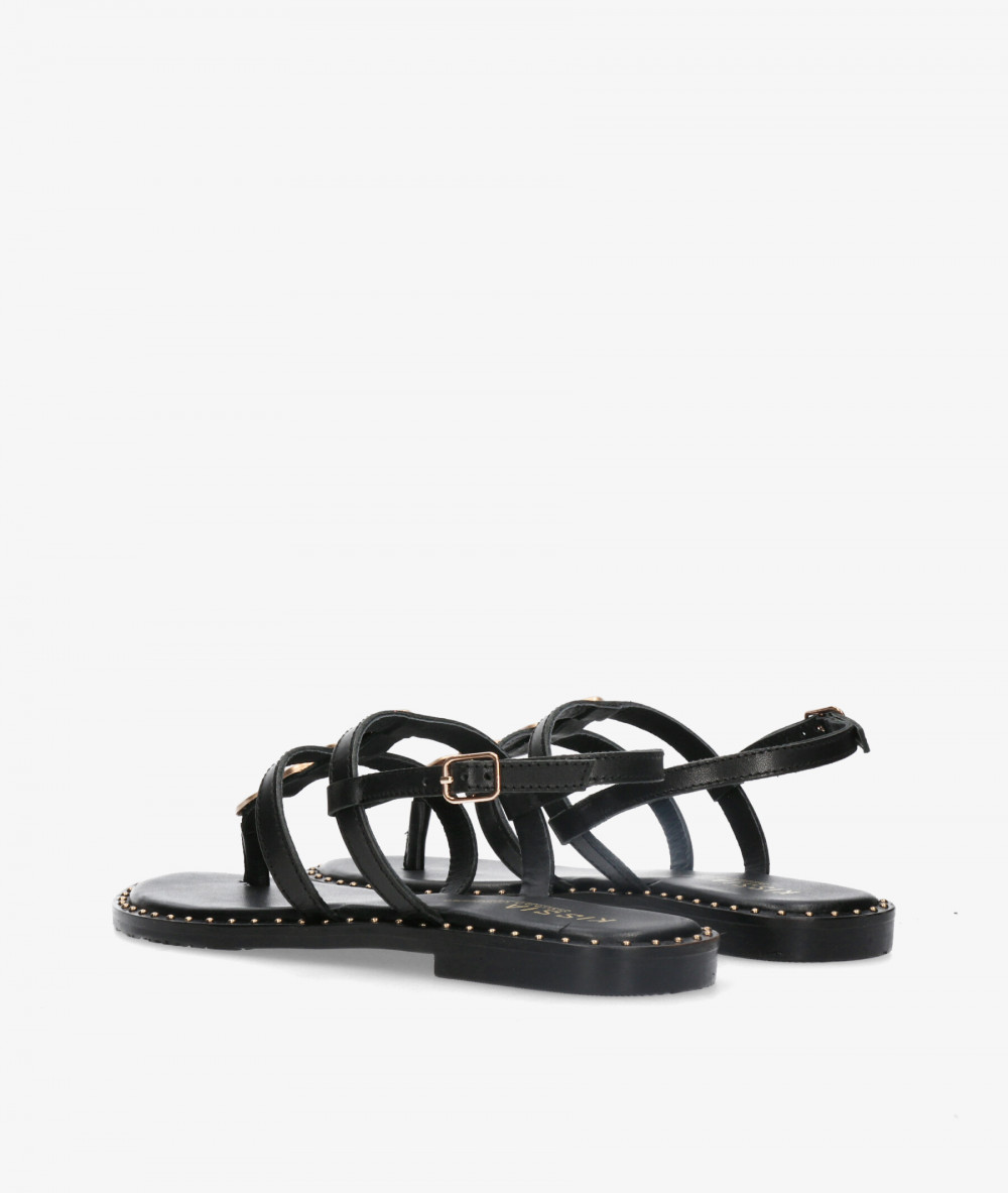 Sandalias Kissia  RSP-11604  JOPA-4 en negro
