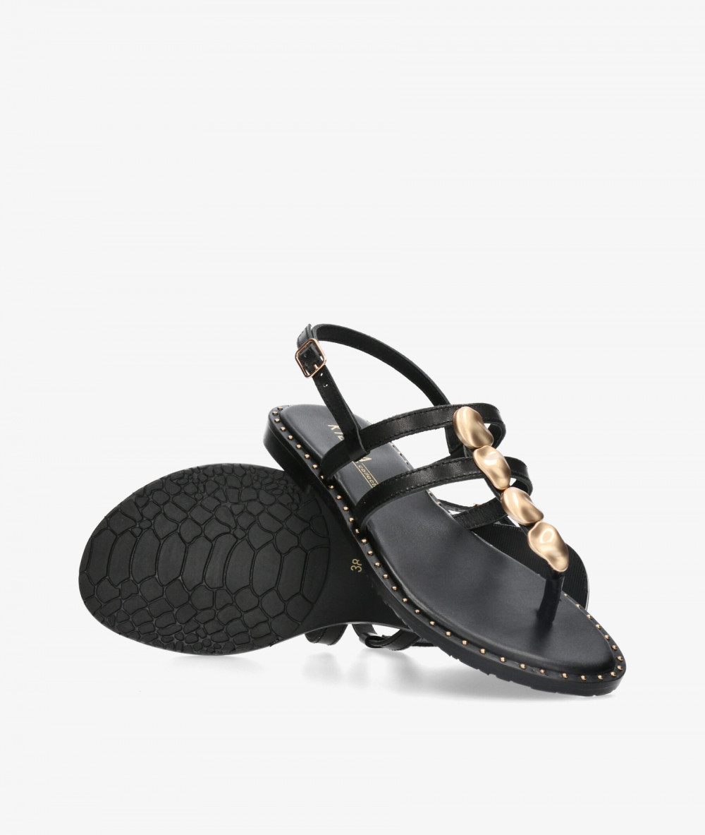 Sandalias Kissia  RSP-11604  JOPA-4 en negro