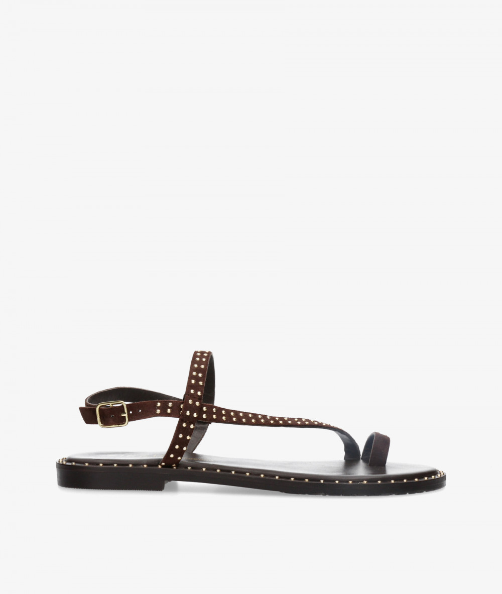 Sandalias Kissia  RSP-11271  JOPA-5 en ante marrón
