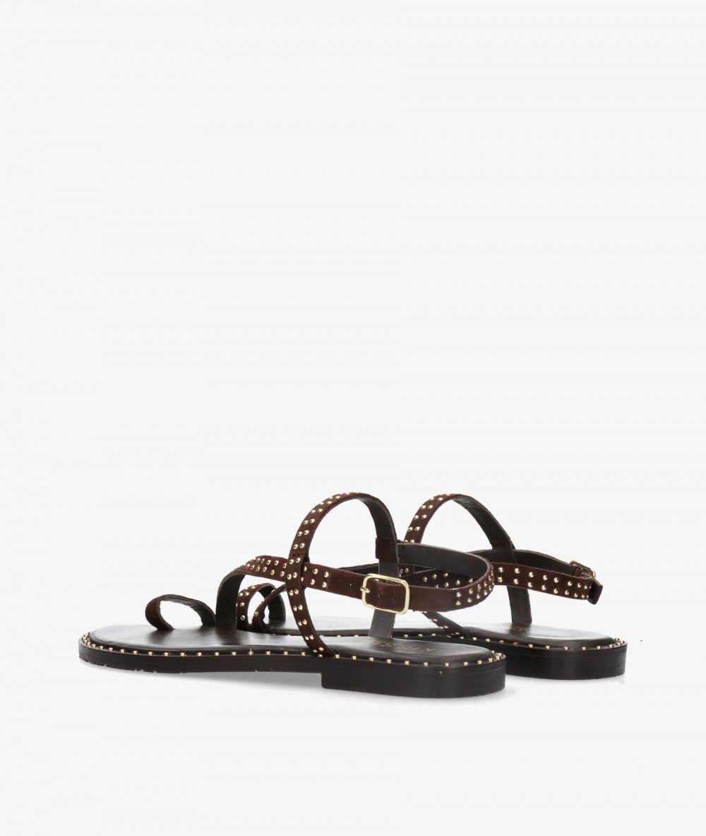 Sandalias Kissia  RSP-11271  JOPA-5 en ante marrón