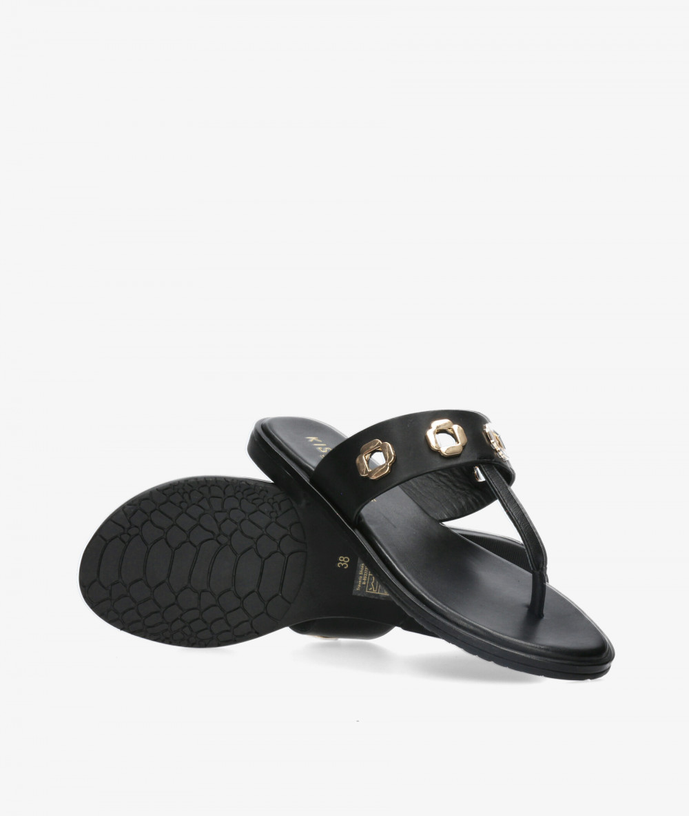 Sandalias Kissia  RSP-10565  JOPA-6 en negro