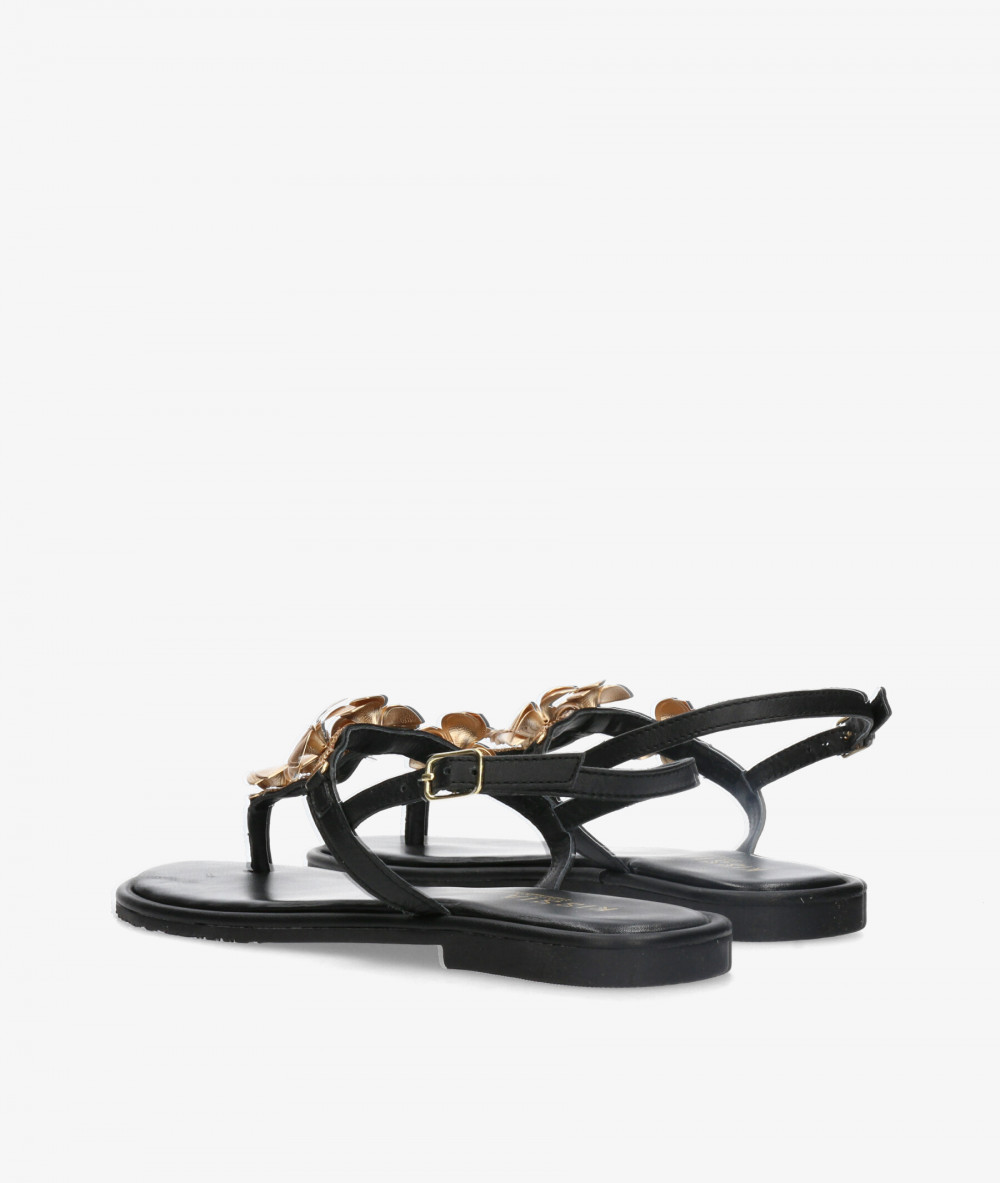 Sandalias Kissia  RSP-11503  JOPA-7 en negro