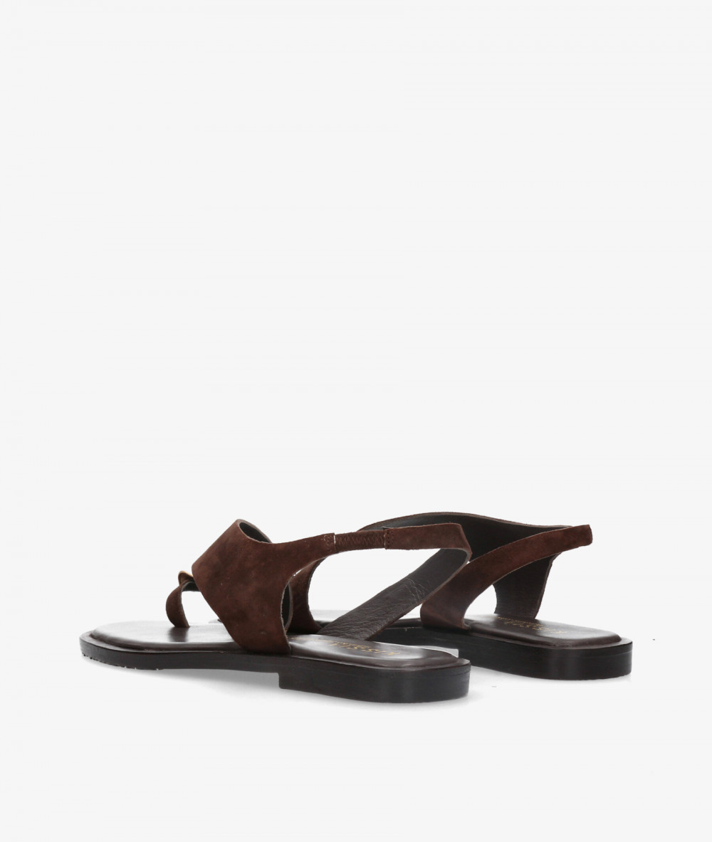 Sandalias Kissia  RSP-11748  JOPA-8 en ante marrón