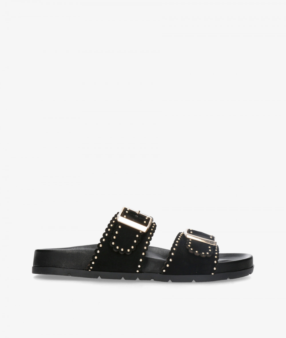 Sandalias Kissia  RSP-11671  JOPA-11 en ante negro