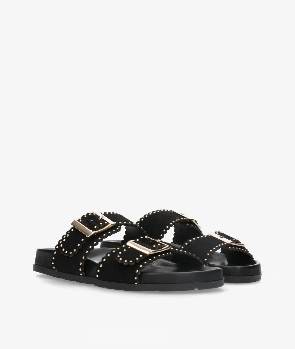 Sandalias Kissia  RSP-11671  JOPA-11 en ante negro