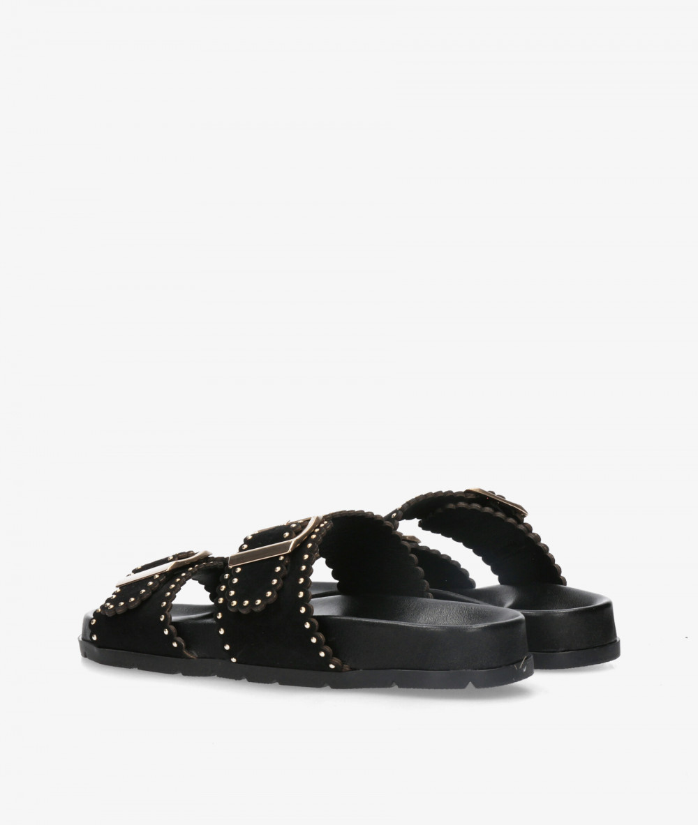 Sandalias Kissia  RSP-11671  JOPA-11 en ante negro
