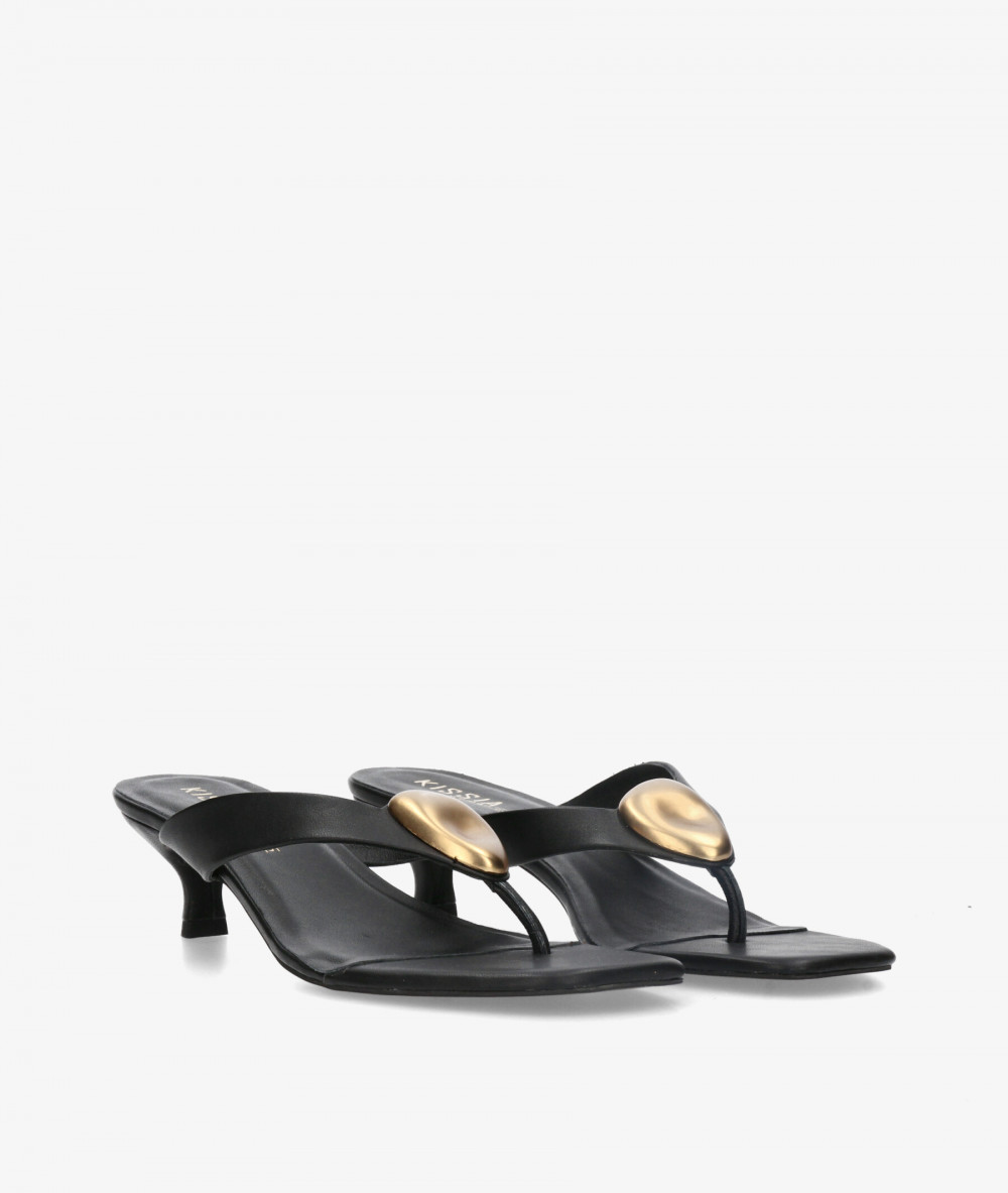 Sandalias Kissia  RSP-11547  JOPA-12 en negro