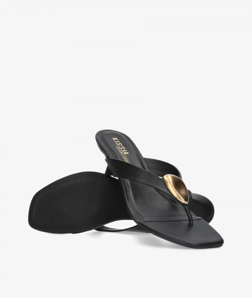 Sandalias Kissia  RSP-11547  JOPA-12 en negro