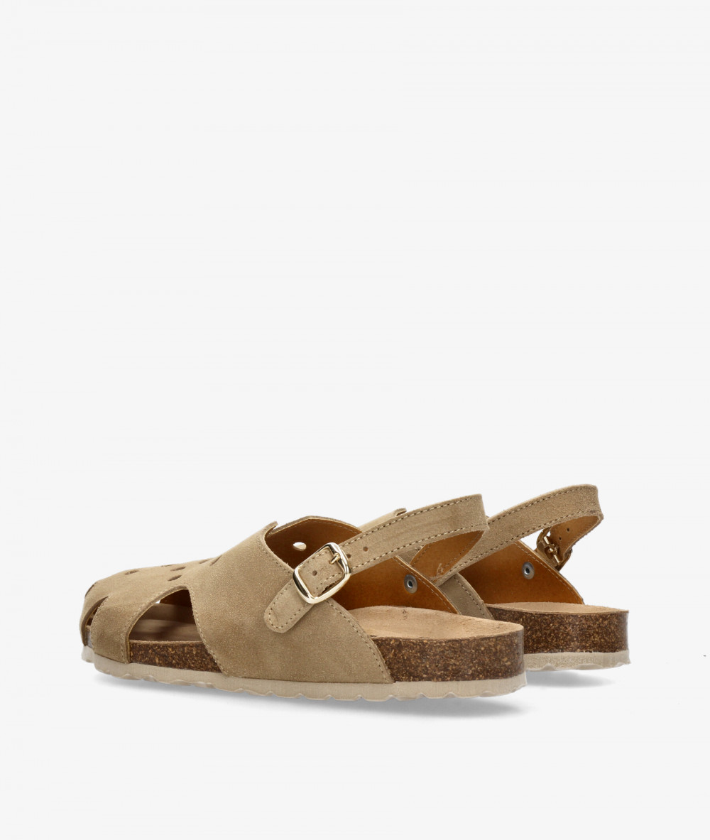 Zuecos Kénnebec 510041 en serraje taupe