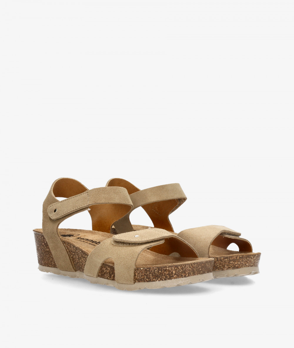 Sandalias Kénnebec  IB-101 en serraje taupe