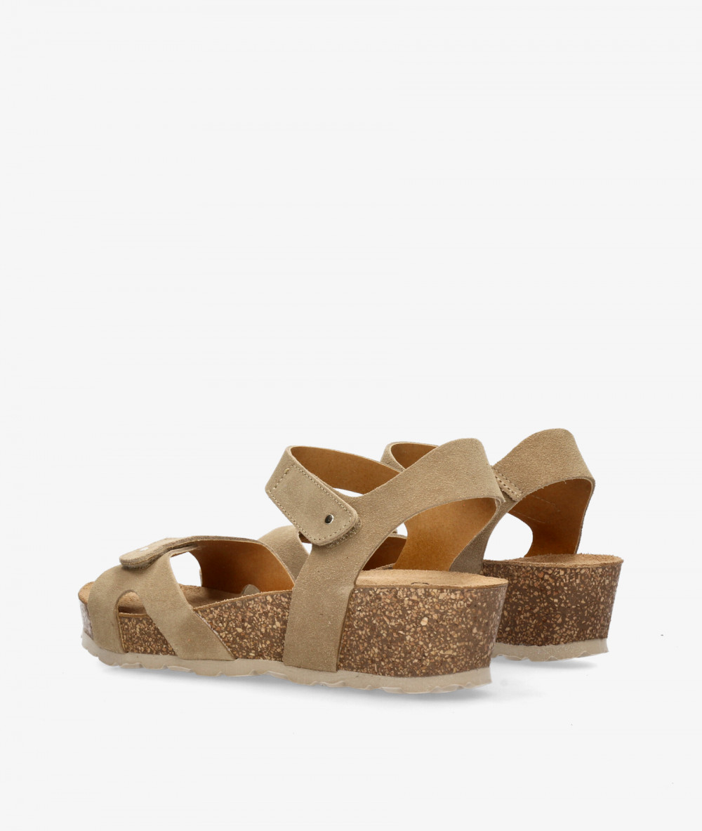 Sandalias Kénnebec  IB-101 en serraje taupe