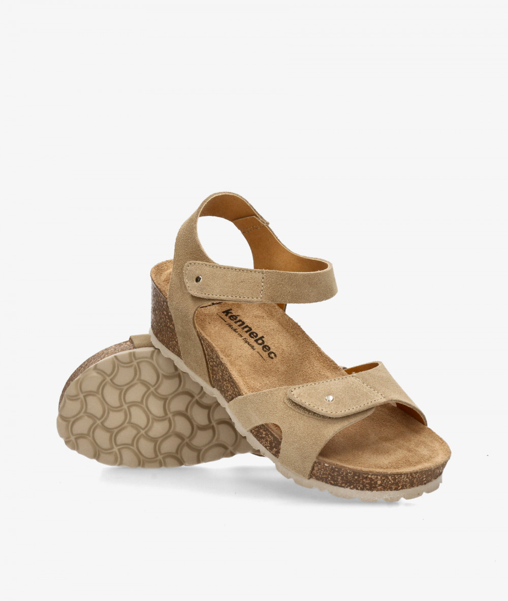 Sandalias Kénnebec  IB-101 en serraje taupe