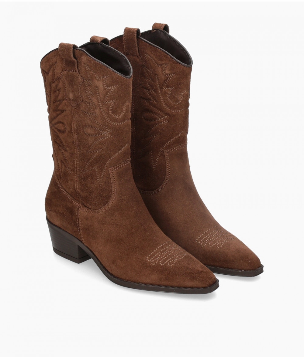 bloom&you Boots  7404 HAYDE in brown split suede
