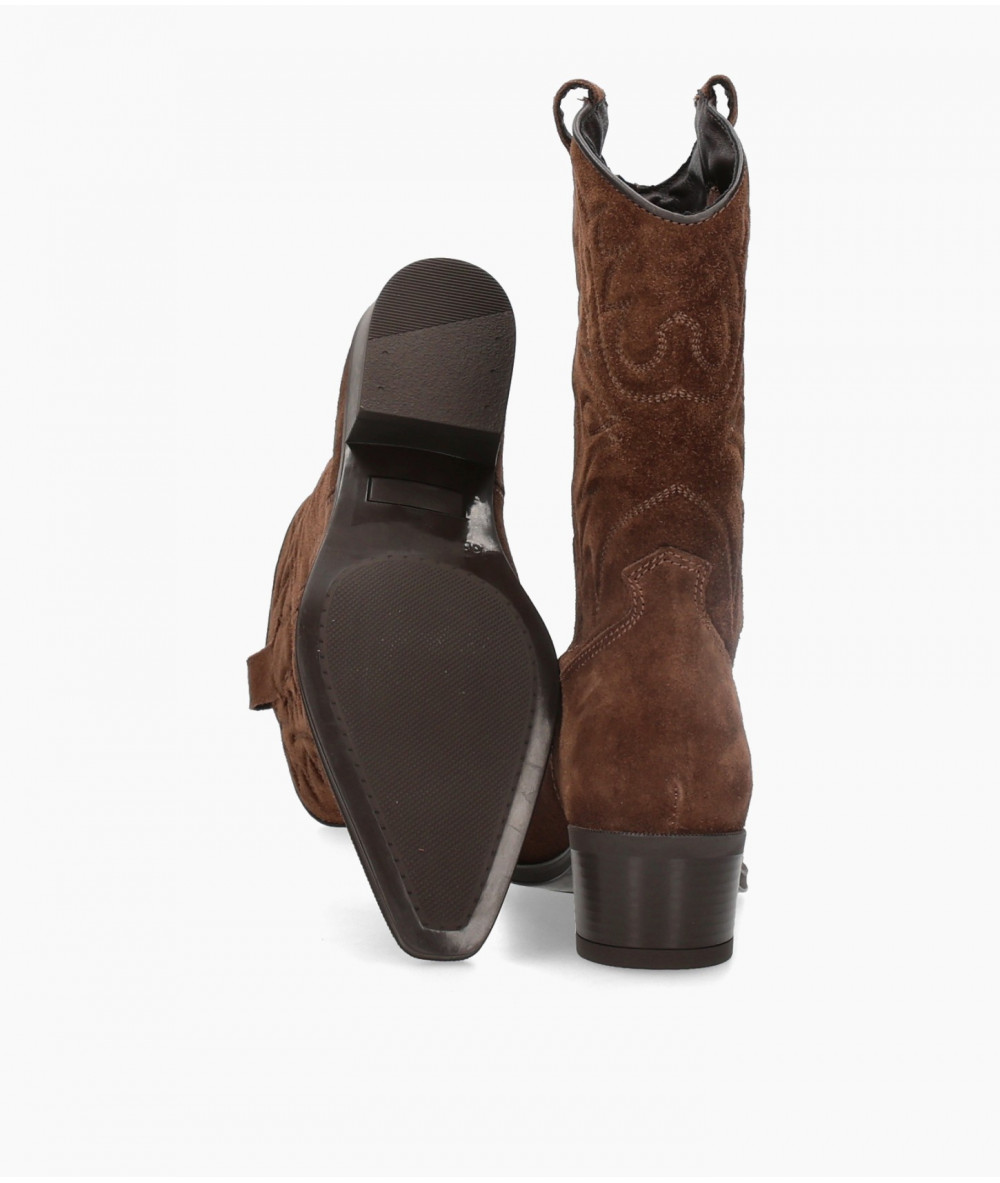 bloom&you Boots  7404 HAYDE in brown split suede