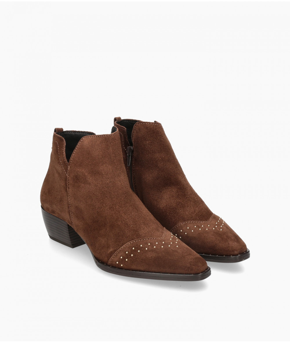 bloom&you Ankle boots  7538 SETIEN in brown split suede