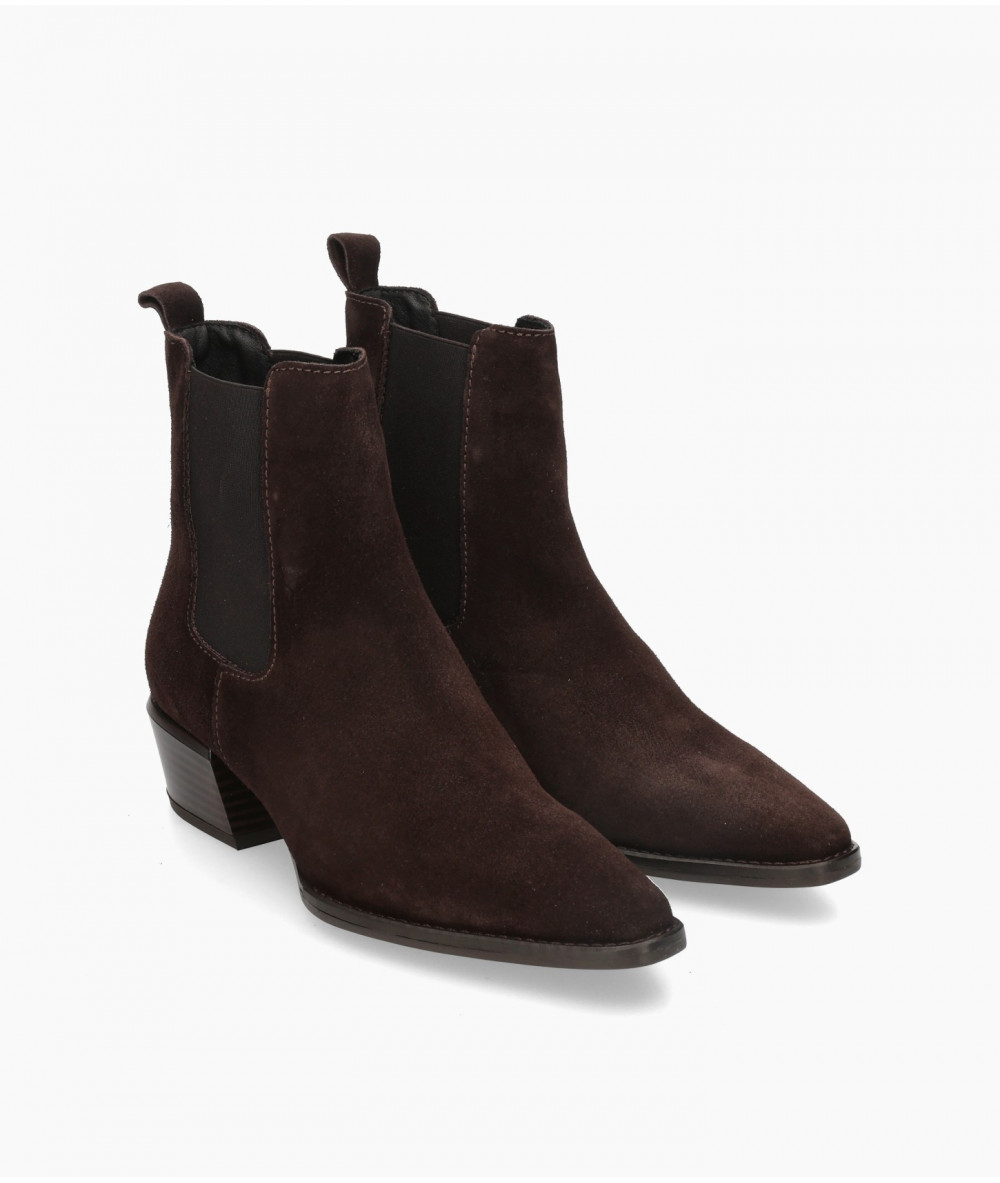 bloom&you Ankle boots  7536 MELIDE in brown split suede
