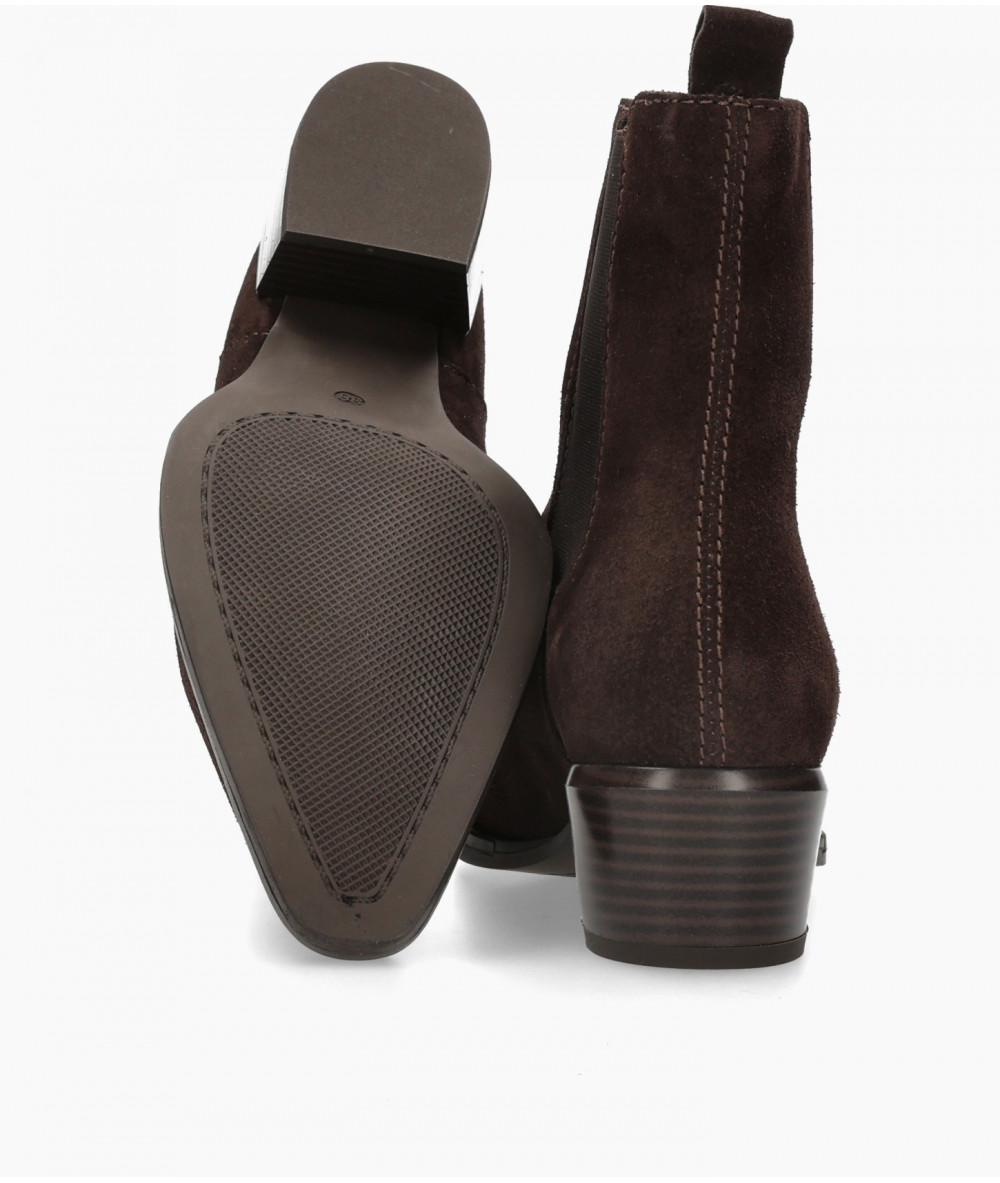 bloom&you Ankle boots  7536 MELIDE in brown split suede