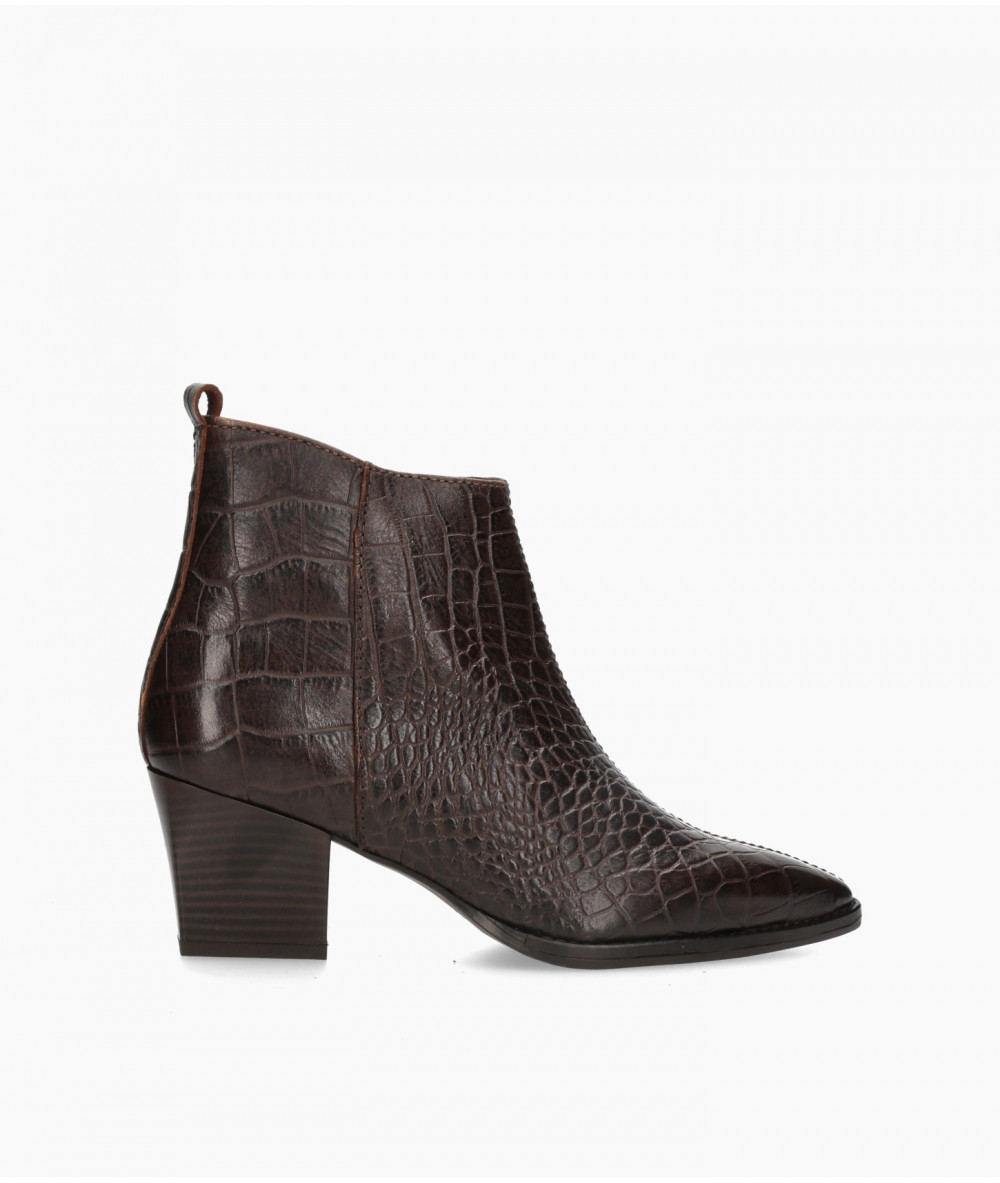 bloom&you Ankle boots  7508 CARUCEDO in brown croc print