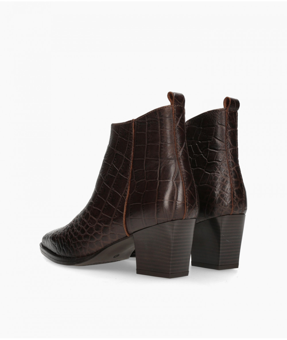 bloom&you Ankle boots  7508 CARUCEDO in brown croc print