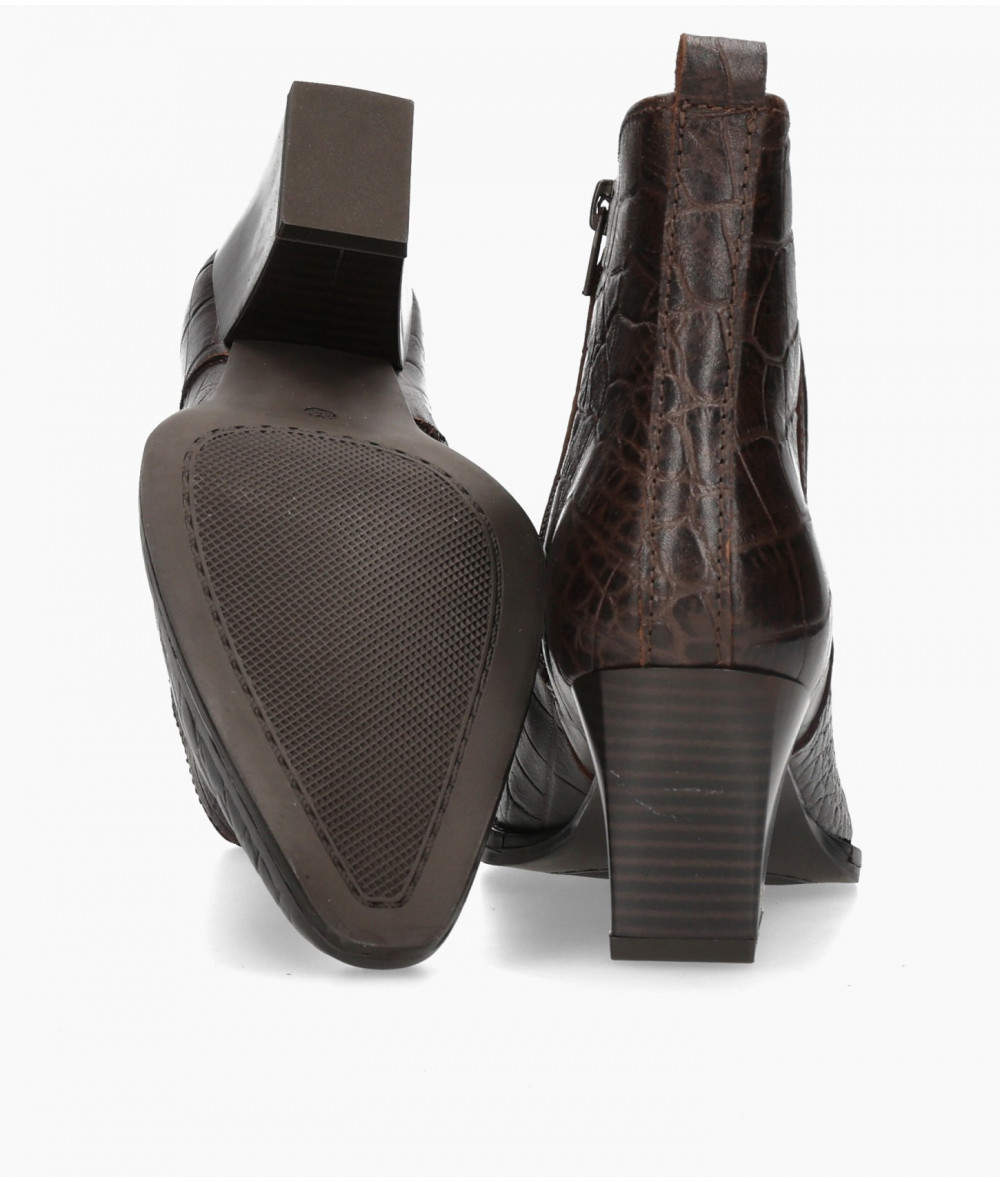 bloom&you Ankle boots  7508 CARUCEDO in brown croc print