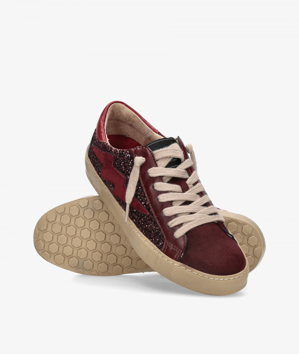Deportivos Corina  M6500 en burdeos