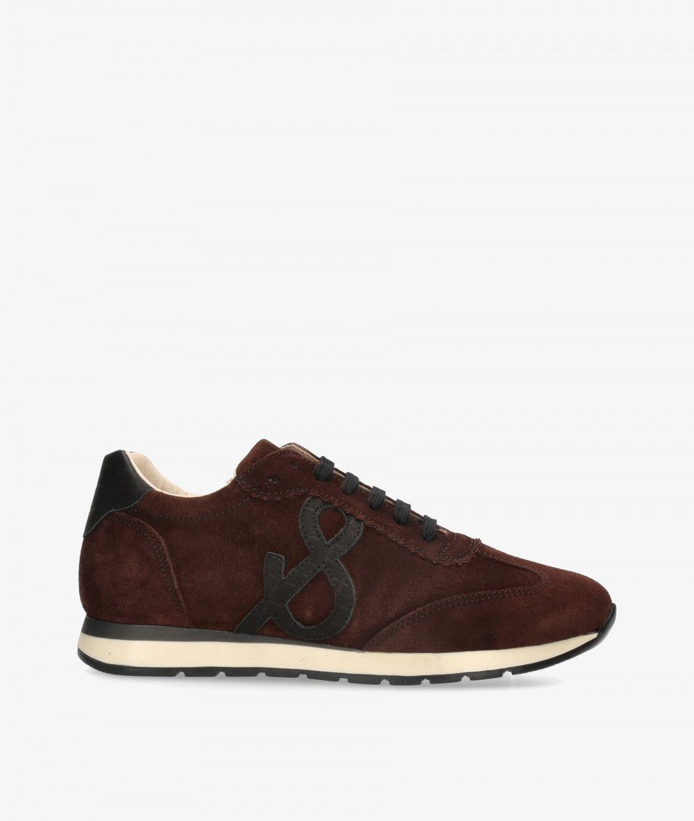 bloom&you Sneakers  VERA in brown split suede